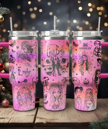 Corpse Bride Movies Custom Stanley Quencher 40Oz Stainless Steel Tumbler With Handle