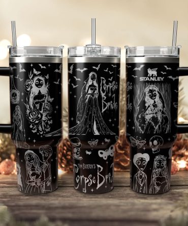 Corpse Bride Movies Custom Stanley Quencher 40Oz Stainless Steel Tumbler With Handle