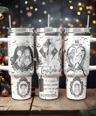 Corpse Bride Movies Custom Stanley Quencher 40Oz Stainless Steel Tumbler With Handle