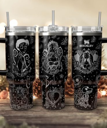 Corpse Bride Movies Custom Stanley Quencher 40Oz Stainless Steel Tumbler With Handle
