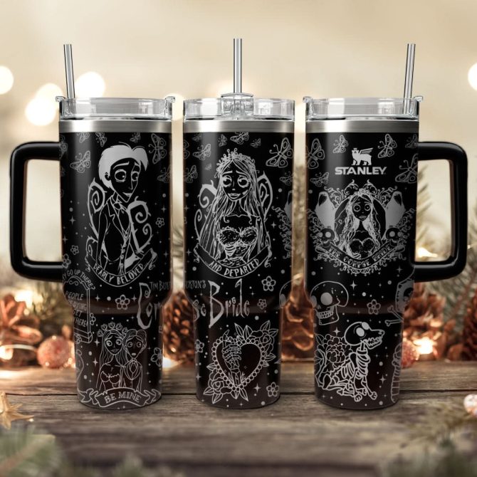 Corpse Bride Movies Custom Stanley Quencher 40Oz Stainless Steel Tumbler With Handle