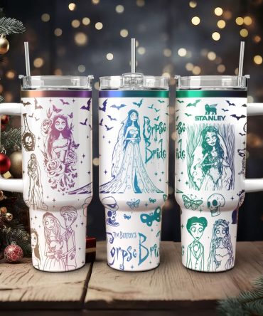 Corpse Bride Movies Custom Stanley Quencher 40Oz Stainless Steel Tumbler With Handle