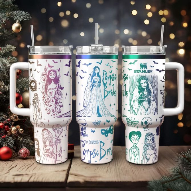 Corpse Bride Movies Custom Stanley Quencher 40Oz Stainless Steel Tumbler With Handle