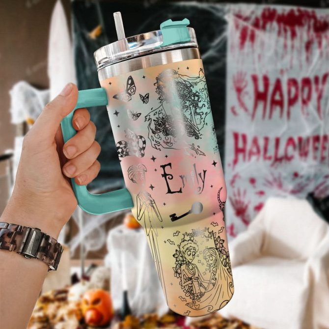 Corpse Bride Movies Custom Stanley Quencher 40Oz Stainless Steel Tumbler With Handle