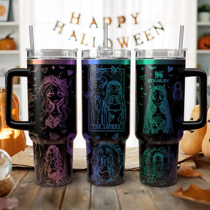 Corpse Bride Movies Custom Stanley Quencher 40Oz Stainless Steel Tumbler With Handle