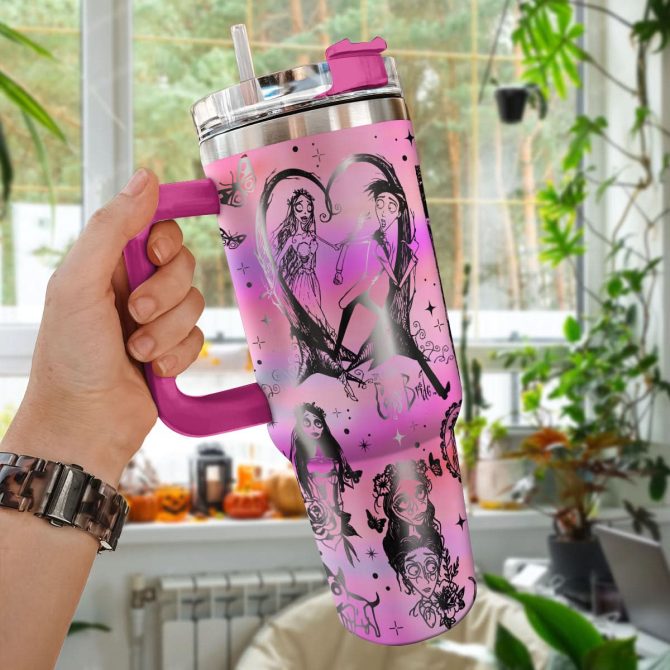Corpse Bride Movies Custom Stanley Quencher 40Oz Stainless Steel Tumbler With Handle