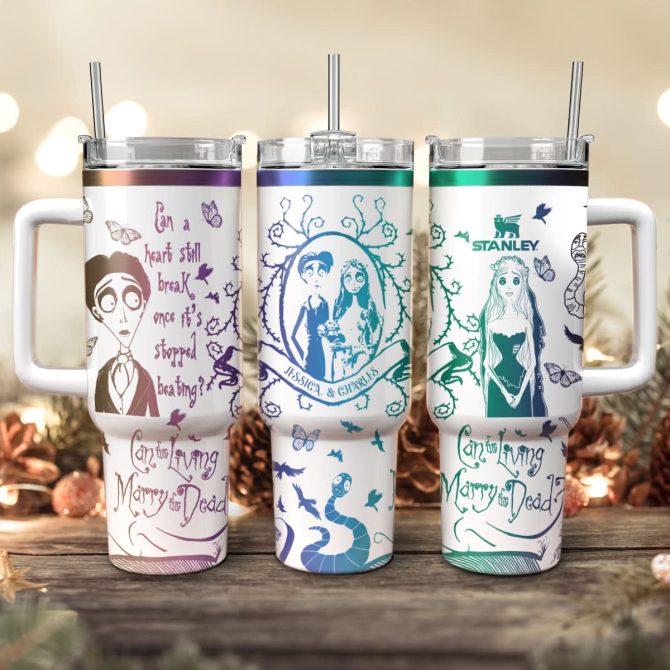 Corpse Bride Movies Custom Stanley Quencher 40Oz Stainless Steel Tumbler With Handle