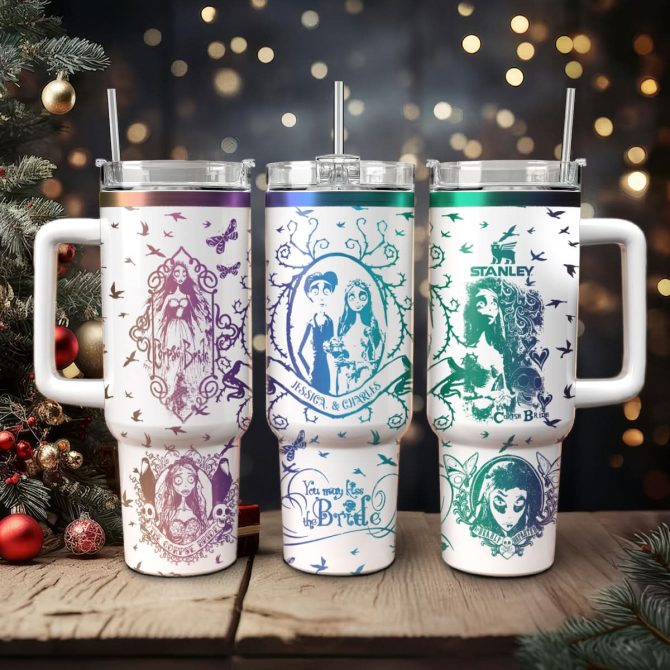 Corpse Bride Movies Custom Stanley Quencher 40Oz Stainless Steel Tumbler With Handle