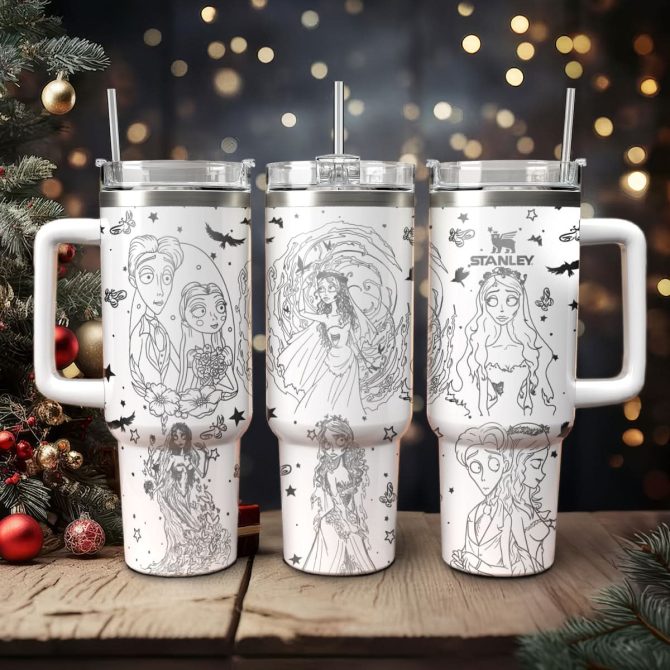 Corpse Bride Movies Custom Stanley Quencher 40Oz Stainless Steel Tumbler With Handle