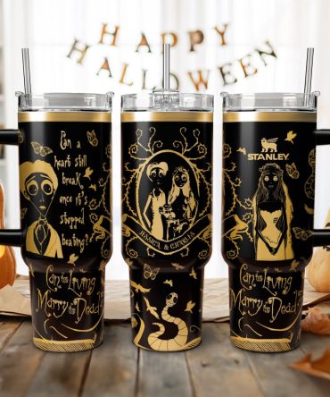 Corpse Bride Movies Custom Stanley Quencher 40Oz Stainless Steel Tumbler With Handle