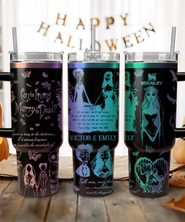 Corpse Bride Movies Custom Stanley Quencher 40Oz Stainless Steel Tumbler With Handle
