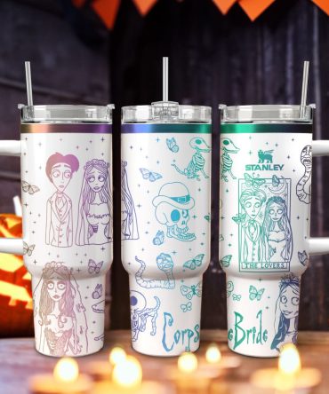 Corpse Bride Movies Custom Stanley Quencher 40Oz Stainless Steel Tumbler With Handle