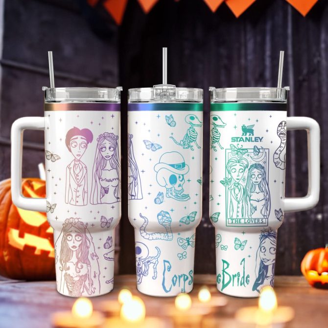 Corpse Bride Movies Custom Stanley Quencher 40Oz Stainless Steel Tumbler With Handle