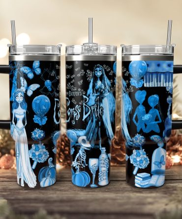 Corpse Bride Movies Custom Stanley Quencher 40Oz Stainless Steel Tumbler With Handle