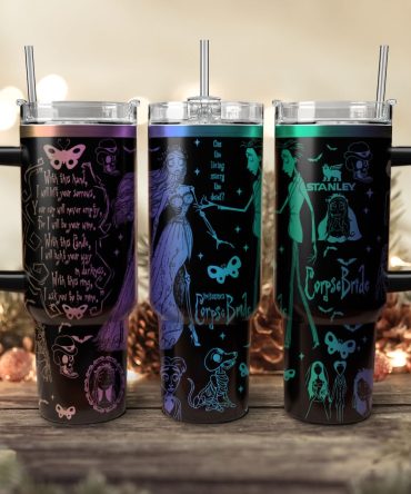 Corpse Bride Movies Custom Stanley Quencher 40Oz Stainless Steel Tumbler With Handle