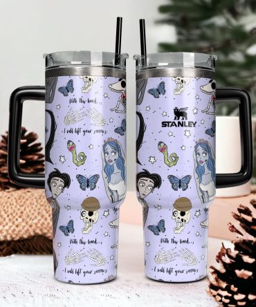 Corpse Bride Movies Custom Stanley Quencher 40Oz Stainless Steel Tumbler With Handle