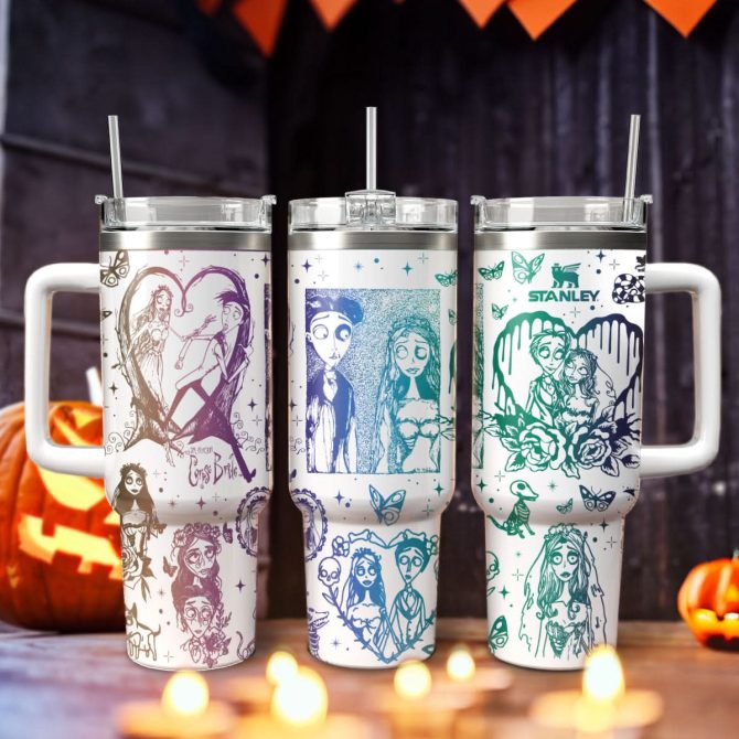 Corpse Bride Movies Custom Stanley Quencher 40Oz Stainless Steel Tumbler With Handle