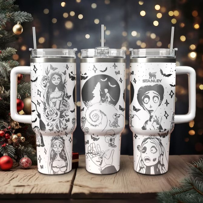 Corpse Bride Movies Custom Stanley Quencher 40Oz Stainless Steel Tumbler With Handle