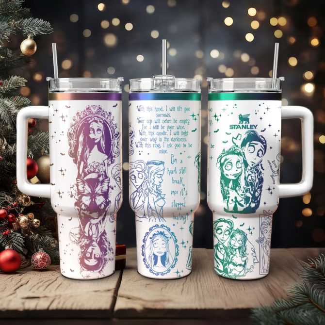 Corpse Bride Movies Custom Stanley Quencher 40Oz Stainless Steel Tumbler With Handle