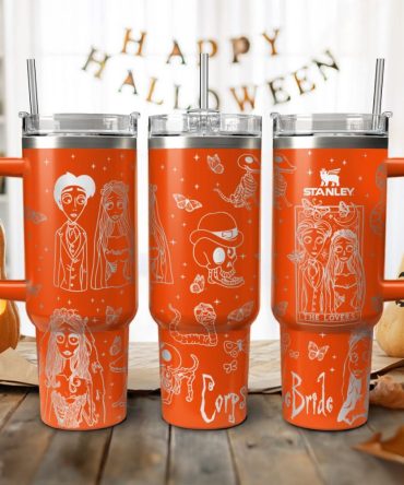 Corpse Bride Movies Custom Stanley Quencher 40Oz Stainless Steel Tumbler With Handle