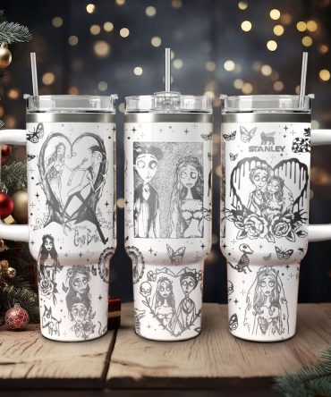 Corpse Bride Movies Custom Stanley Quencher 40Oz Stainless Steel Tumbler With Handle
