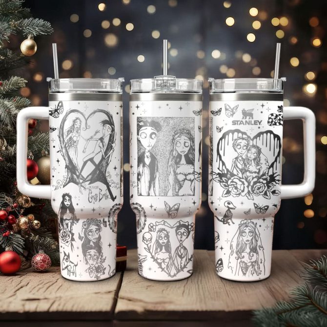 Corpse Bride Movies Custom Stanley Quencher 40Oz Stainless Steel Tumbler With Handle