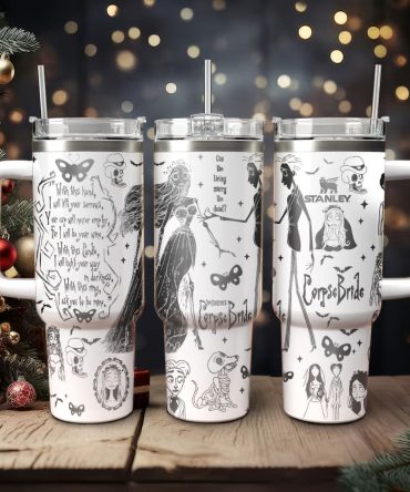 Corpse Bride Movies Custom Stanley Quencher 40Oz Stainless Steel Tumbler With Handle