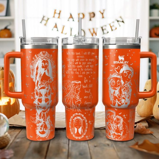 Corpse Bride Movies Custom Stanley Quencher 40Oz Stainless Steel Tumbler With Handle