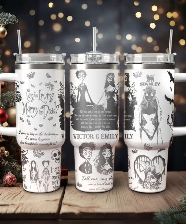 Corpse Bride Movies Custom Stanley Quencher 40Oz Stainless Steel Tumbler With Handle