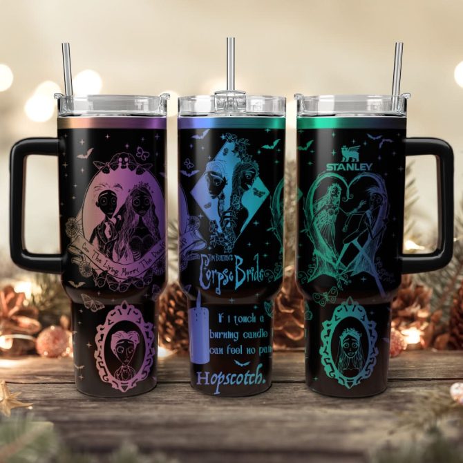 Corpse Bride Movies Custom Stanley Quencher 40Oz Stainless Steel Tumbler With Handle