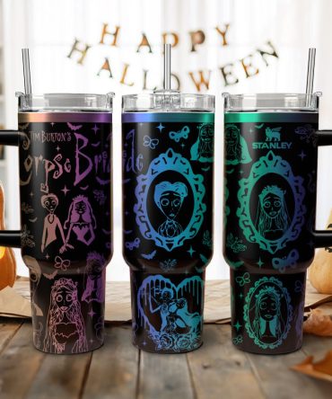 Corpse Bride Movies Custom Stanley Quencher 40Oz Stainless Steel Tumbler With Handle
