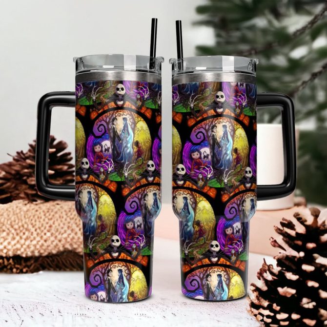 Corpse Bride Movies Custom Stanley Quencher 40Oz Stainless Steel Tumbler With Handle - Image 5