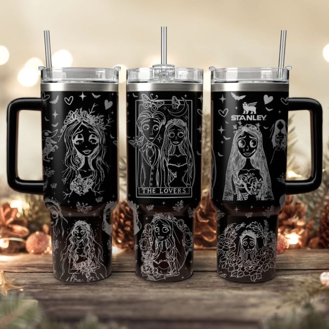 Corpse Bride Movies Custom Stanley Quencher 40Oz Stainless Steel Tumbler With Handle