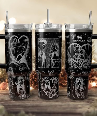 Corpse Bride Movies Custom Stanley Quencher 40Oz Stainless Steel Tumbler With Handle