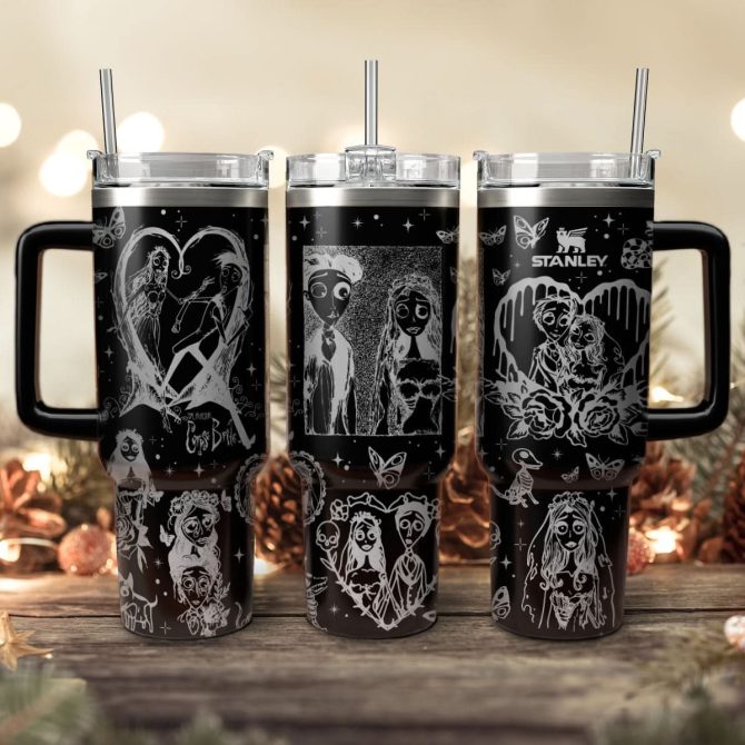 Corpse Bride Movies Custom Stanley Quencher 40Oz Stainless Steel Tumbler With Handle
