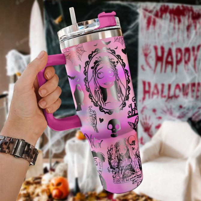 Corpse Bride Movies Custom Stanley Quencher 40Oz Stainless Steel Tumbler With Handle