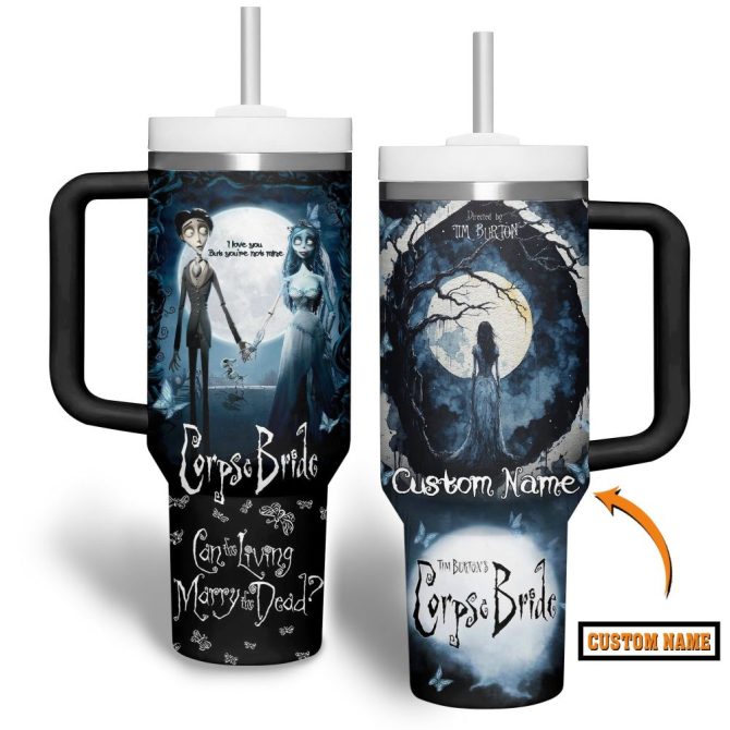 Corpse Bride Movies Custom Stanley Quencher 40Oz Stainless Steel Tumbler With Handle