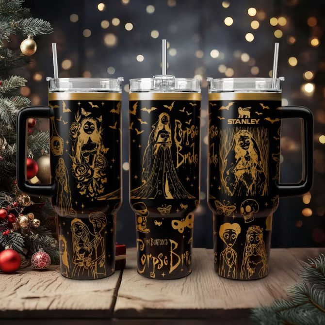 Corpse Bride Movies Custom Stanley Quencher 40Oz Stainless Steel Tumbler With Handle