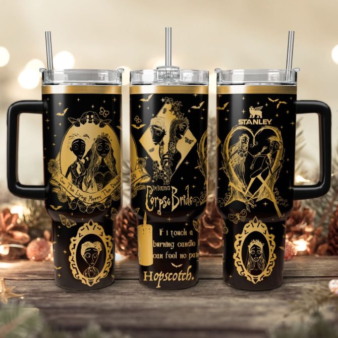 Corpse Bride Movies Custom Stanley Quencher 40Oz Stainless Steel Tumbler With Handle