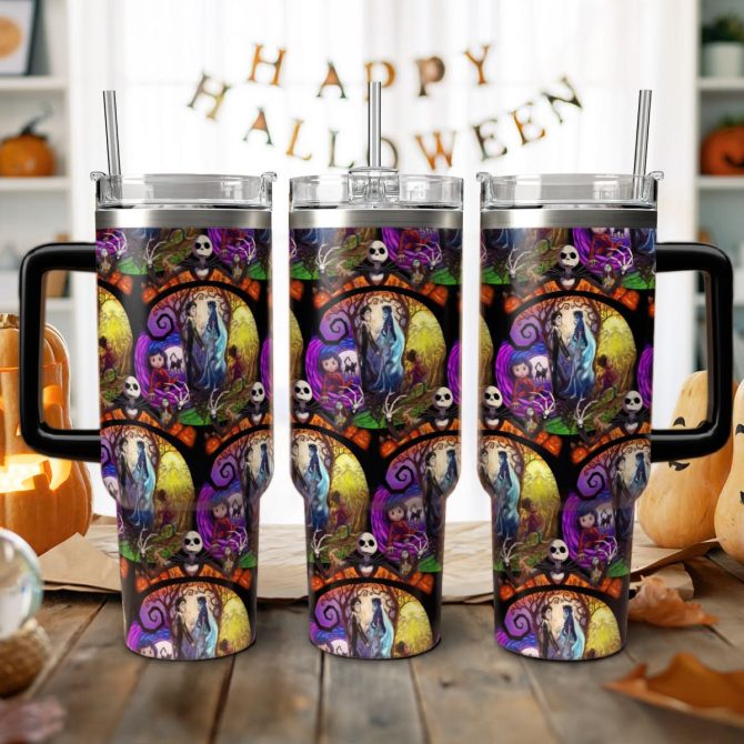 Corpse Bride Movies Custom Stanley Quencher 40Oz Stainless Steel Tumbler With Handle - Image 3