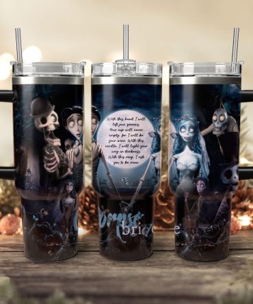 Corpse Bride Movies Custom Stanley Quencher 40Oz Stainless Steel Tumbler With Handle