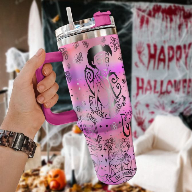 Corpse Bride Movies Custom Stanley Quencher 40Oz Stainless Steel Tumbler With Handle