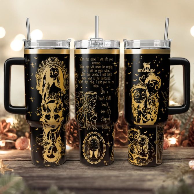 Corpse Bride Movies Custom Stanley Quencher 40Oz Stainless Steel Tumbler With Handle
