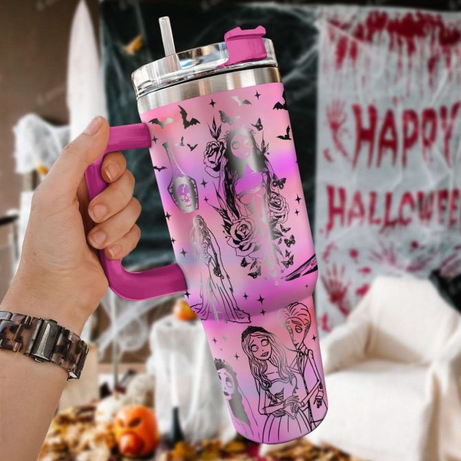 Corpse Bride Movies Custom Stanley Quencher 40Oz Stainless Steel Tumbler With Handle