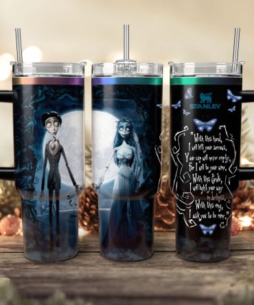 Corpse Bride Movies Custom Stanley Quencher 40Oz Stainless Steel Tumbler With Handle