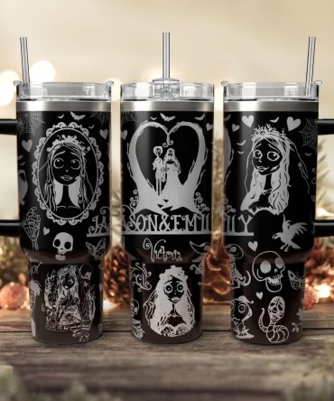 Corpse Bride Movies Custom Stanley Quencher 40Oz Stainless Steel Tumbler With Handle