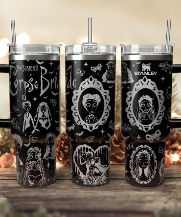 Corpse Bride Movies Custom Stanley Quencher 40Oz Stainless Steel Tumbler With Handle