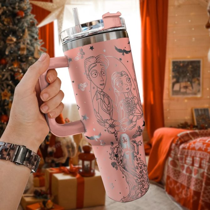 Corpse Bride Movies Custom Stanley Quencher 40Oz Stainless Steel Tumbler With Handle