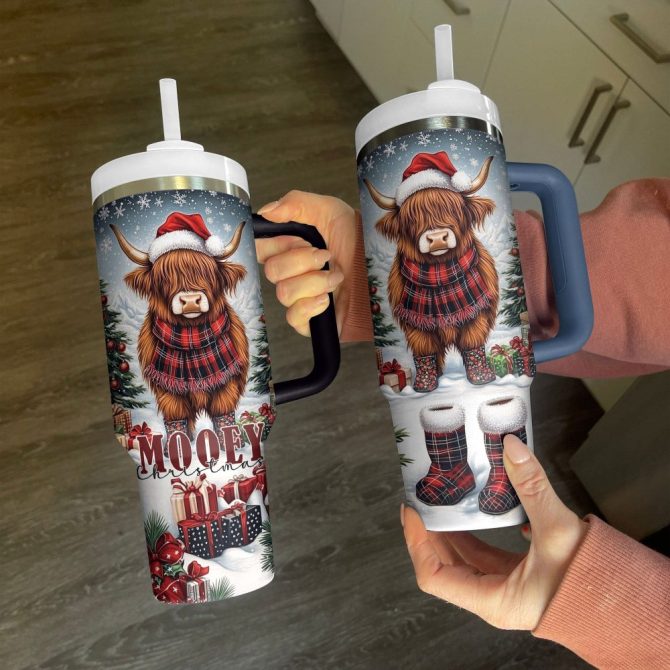 Cow Christmas Custom Stanley Quencher 40Oz Stainless Steel Tumbler With Handle - Image 4