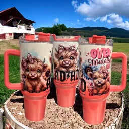 Cow Custom Stanley Quencher 40Oz Stainless Steel Tumbler